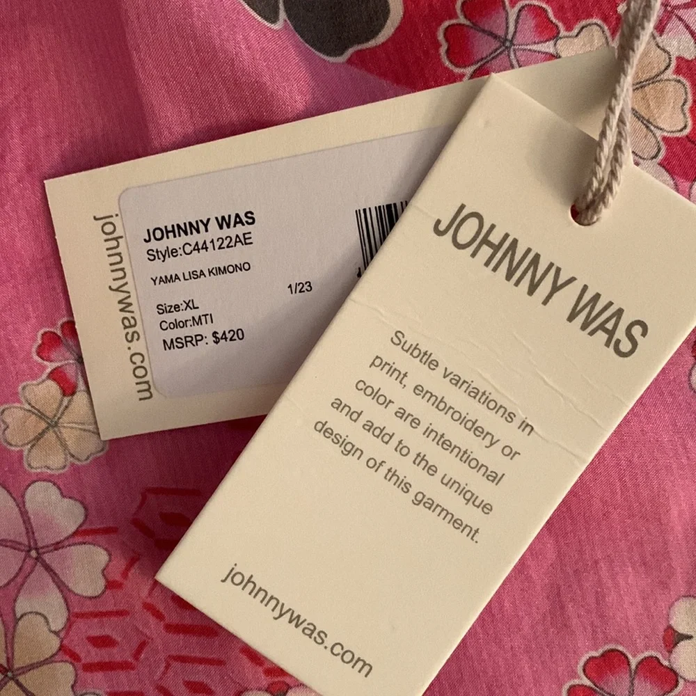 Johnny Was Women’s Silk Yama Lisa Kimono XL - Picture 12 of 14